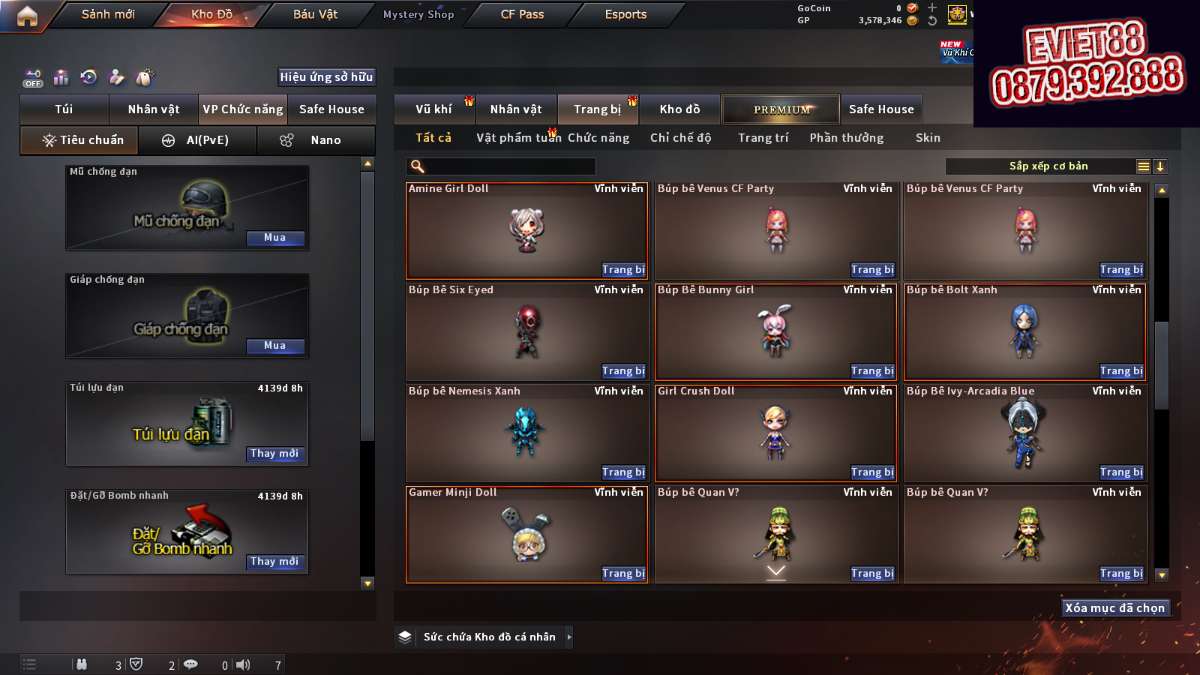 shop acc cf uy tin gia re